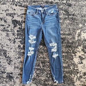 Judy Blue Distressed Blue Jeans